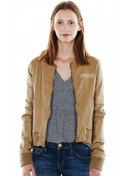 Leather Bomber by Current Elliot