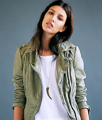 Free People Leather Biker Jacket