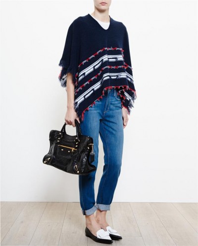BARRIE Fringed Cashmere Poncho at brownsfashion.com