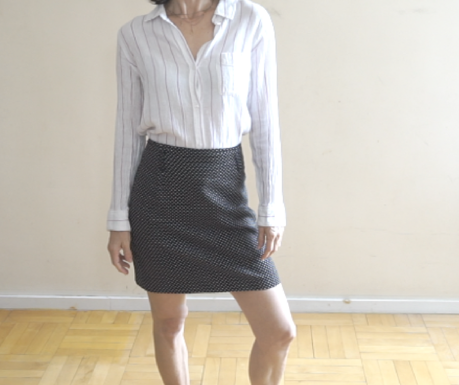 To inspire you to get creative with in styling the clothes you already own, here are 3 fresh ways to wear a buttoned down top.