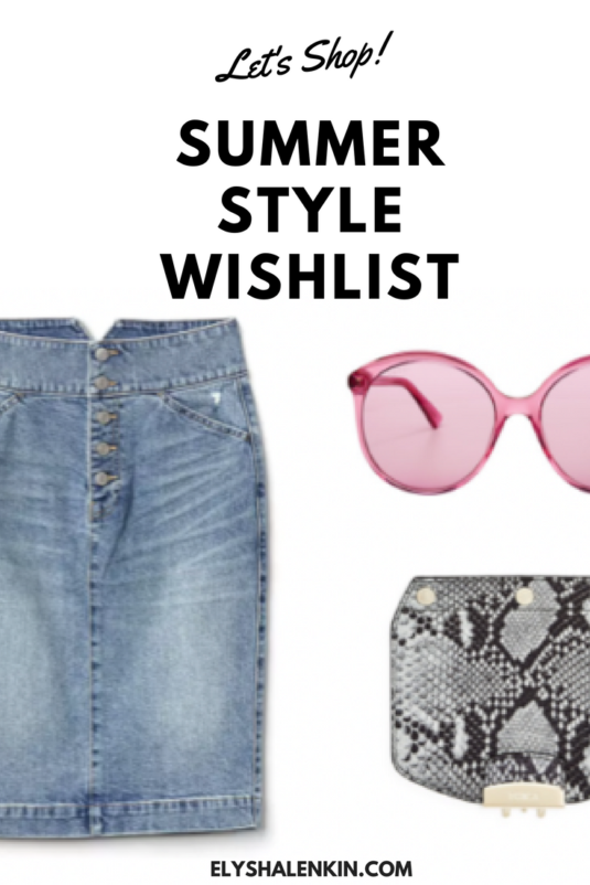 To complement the warm weather, here are 10 easy breezy items to add to your almost summer style shopping wishlist. But because we're not quite in hot and steamy mode, the goal is to start lightening up your look so you keep cool, (look cool!), and feel 100% ready for the sunshine filled days.