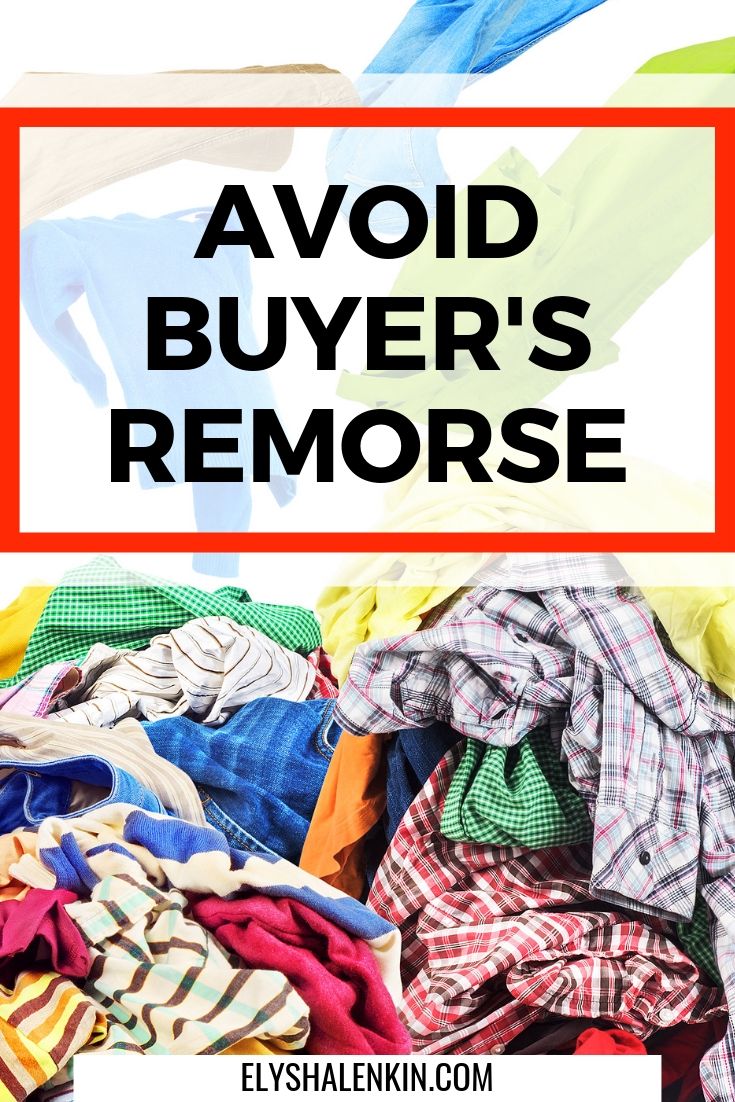 Avoid buyer's remorse. Pile of colorful clothes with plaid and stripes. Clothes are flying through the air.
