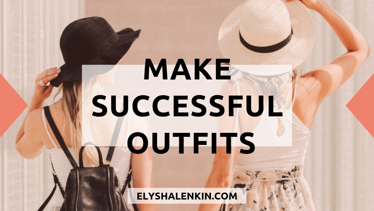 Make successful outfits. Two women wearing hats and carrying a backpack in casual clothing.
